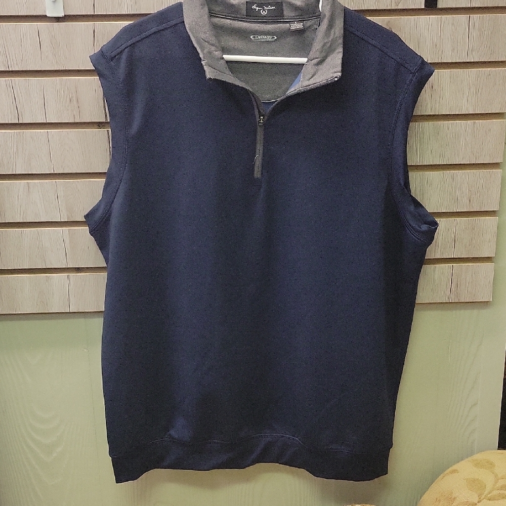 Men's Navy Blue Sleeveless Shirt